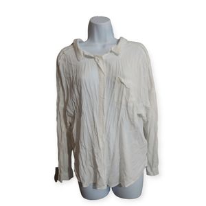 Derek Heart White Blouse sz L